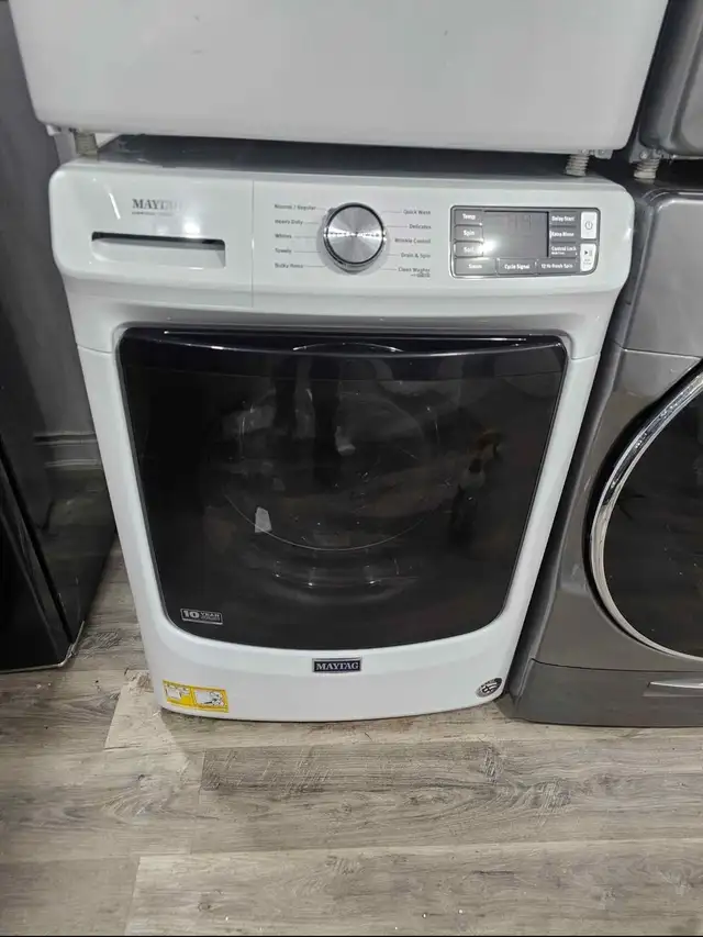 NEWER MODEL! Maytag 27' White Front-Load Stackable Washer Dryer - Photo 2