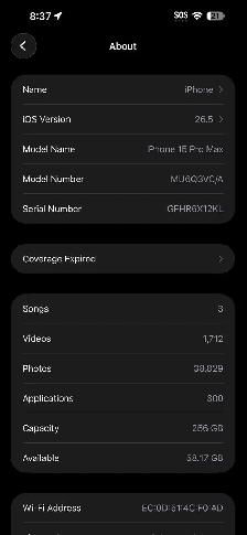 iPhone 15 pro max 256g