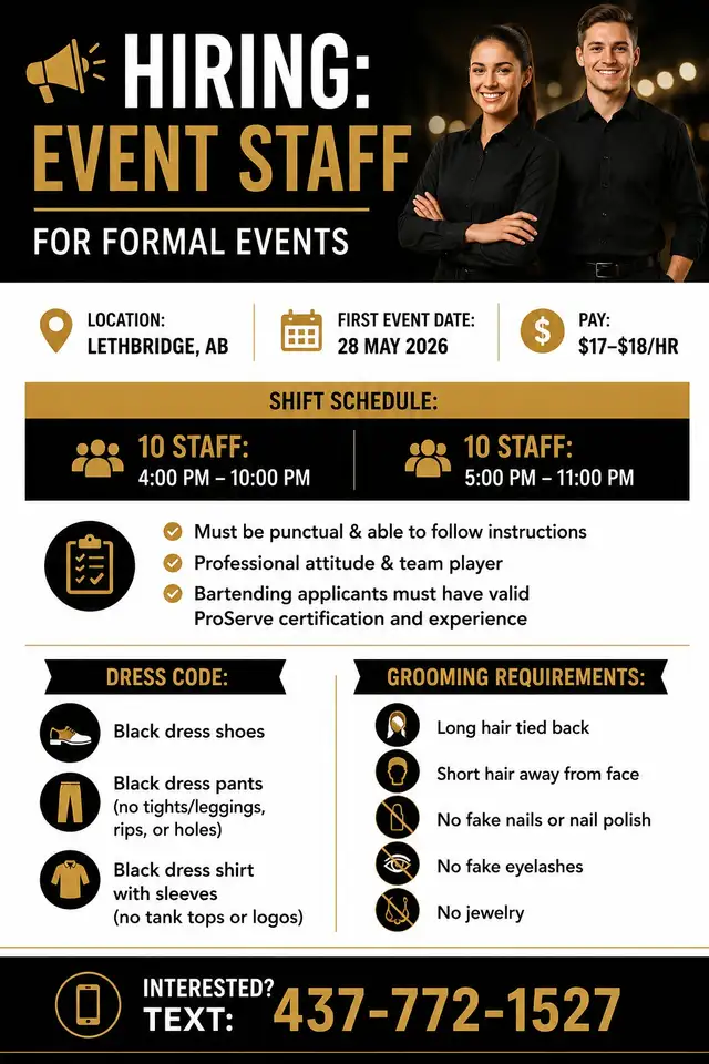 Event Staff - Lethbridge, AB