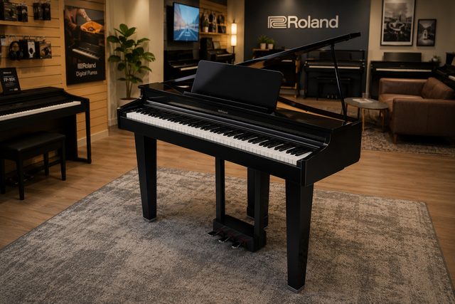 Roland GP3 Grand Piano, fully controllable by iPad. Floor Model