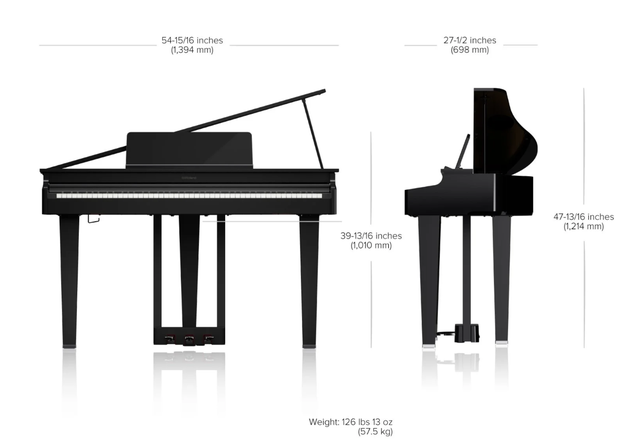 Roland GP3 Grand Piano, fully controllable by iPad. Floor Model - Photo 4