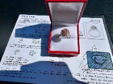 #847 - 14kt White Gold, 2.50 Ct Pink & White Diamond Ring, Size6 - Photo 4