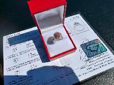 #847 - 14kt White Gold, 2.50 Ct Pink & White Diamond Ring, Size6 - Photo 5