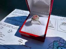#847 - 14kt White Gold, 2.50 Ct Pink & White Diamond Ring, Size6 - Photo 6