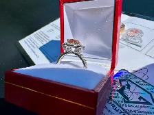 #847 - 14kt White Gold, 2.50 Ct Pink & White Diamond Ring, Size6 - Photo 8