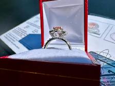 #847 - 14kt White Gold, 2.50 Ct Pink & White Diamond Ring, Size6 - Photo 9