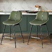 Brand New Modern Set of 2 PU Bar Stools Special $178