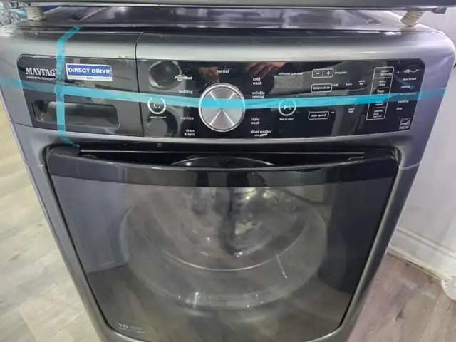 WOW! Maytag 27' Grey Front-Load Stackable Washer GAS Dryer Set - Photo 3