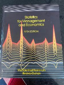 Statistics for Management and Economics 5th Edition (Mendenhall)