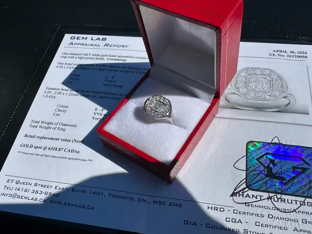 #796 - 14kt White Gold, .85 Carat Diamond Ring, Size 6 - Photo 2