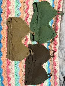 Three bras size L.   Brand new/ cozy and soft.