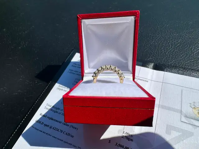 #837 - 1.00 Carat Diamond, 14kt Yellow Gold Ring, Size 5 - Photo 3