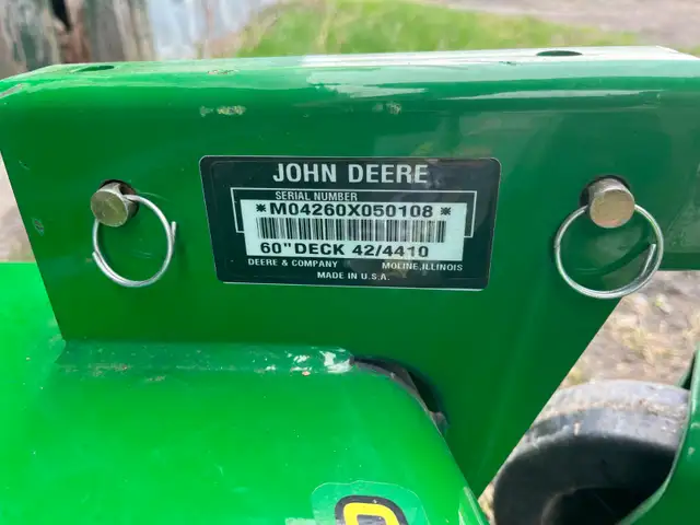 tondeuse 60 pouces, pour zero turn deck, John deere - Photo 4