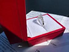 #797 - 18kt White Gold, 1.00 Carat Diamond Engagement Ring Size5 - Photo 4