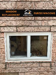 BASEMENT EGRESS WINDOW-CUT-INSTALL 226.883.2185