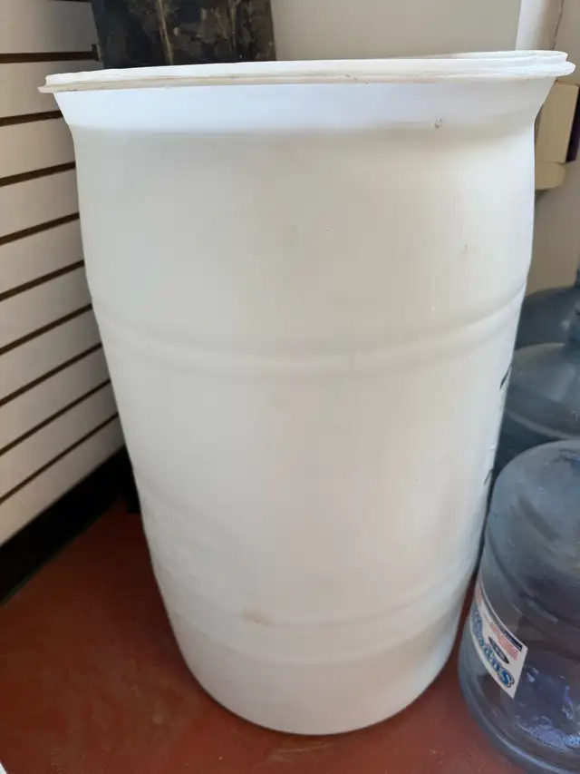 plastic barrels
