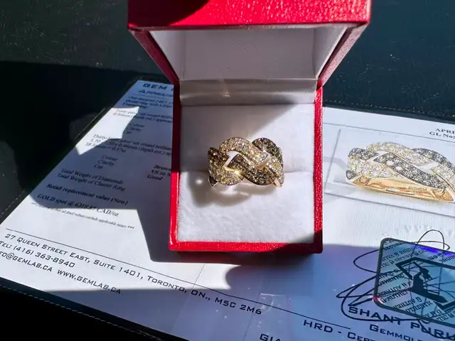 #779 - 14kt Yellow Gold, 1.16 Carat Effy Diamond Ring, Size 7 - Photo 2