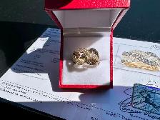 #779 - 14kt Yellow Gold, 1.16 Carat Effy Diamond Ring, Size 7 - Photo 2