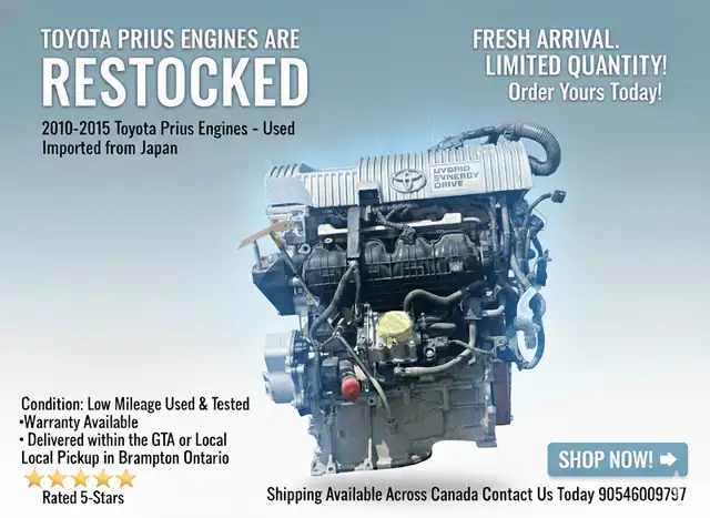 2010–2015 Toyota Prius Hybrid 2ZR-FXE – Low Km Engine - Photo 2