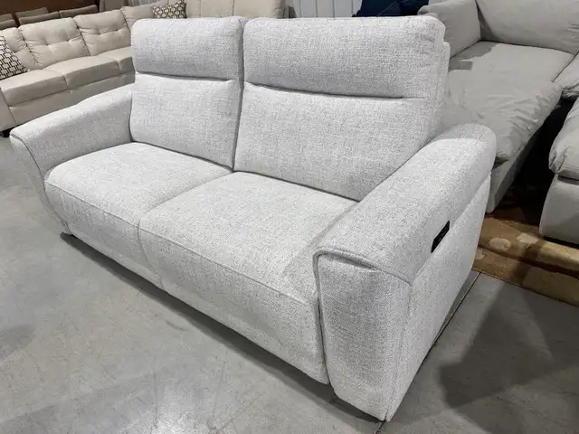 Fabric power reclining sofa