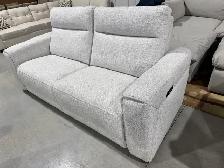 Fabric power reclining sofa