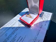 #794 - 14kt Gold, Effy Sapphire & Diamond Ring, Size 7