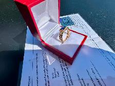 #794 - 14kt Gold, Effy Sapphire & Diamond Ring, Size 7 - Photo 7