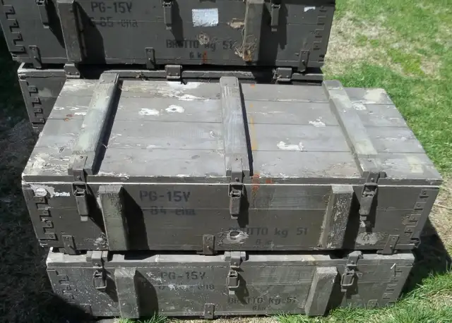 Czech Large Wooden Ammo Boxes / Crates.1980's