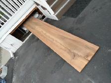 BRAZILIAN WALNUT SLAB 8'5'' x 22' 1  1/8' THICK