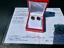 #802 - 14kt Yellow Gold, Smoky Quartz Earrings - Photo 2