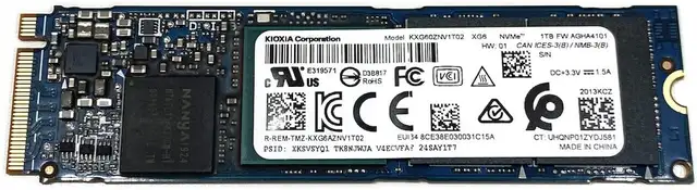 1TB KIOXIA XG6 M.2 2280 PCIe Gen3 x4 NVMe KXG60ZNV1T02 SSD Used