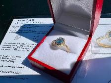 #816 - 14kt Gold, Opal & Diamond Ring, Size 6