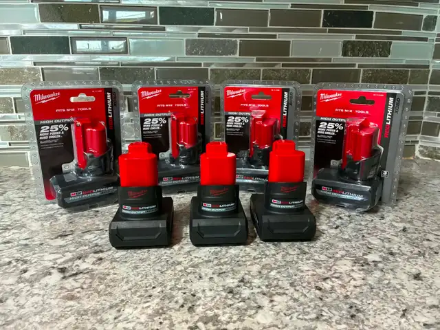 New Milwaukee M12 5AH High Output Batteries