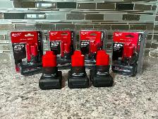 New Milwaukee M12 5AH High Output Batteries