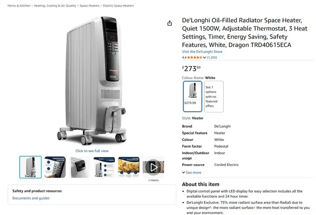Brand New DeLonghi Oil Filled Space Heaters For Sale - Photo 9
