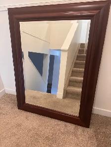 Real Wood Framed 40' x 52' Bevelled Wall Mirror