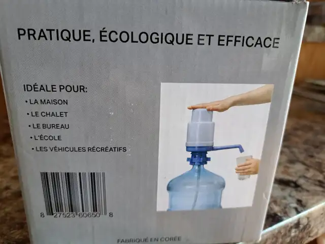 Pompe manuelle pour bouteille d’eau