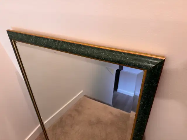 Green Framed Bevelled Wall Mirror 28' x 43' - Photo 3