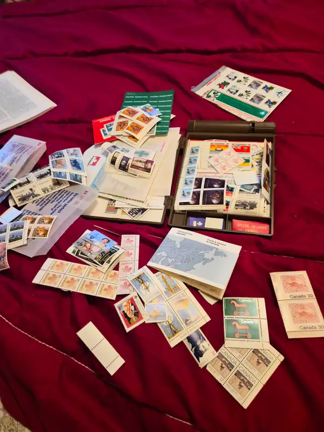 Variou old stamps an old postcard stamps unused great collection