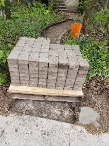 Free - at the curb: skid of interlock paving bricks