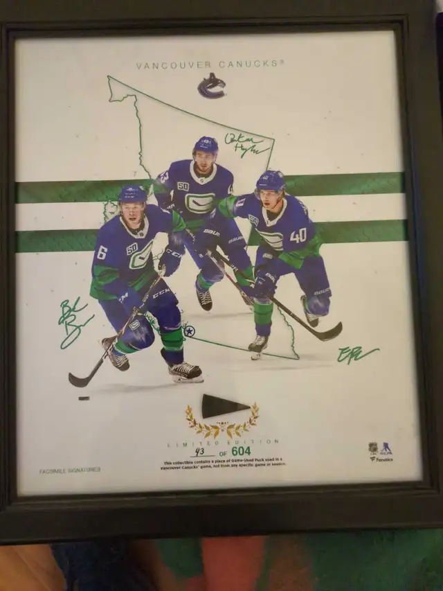 Vancouver Canucks autographed