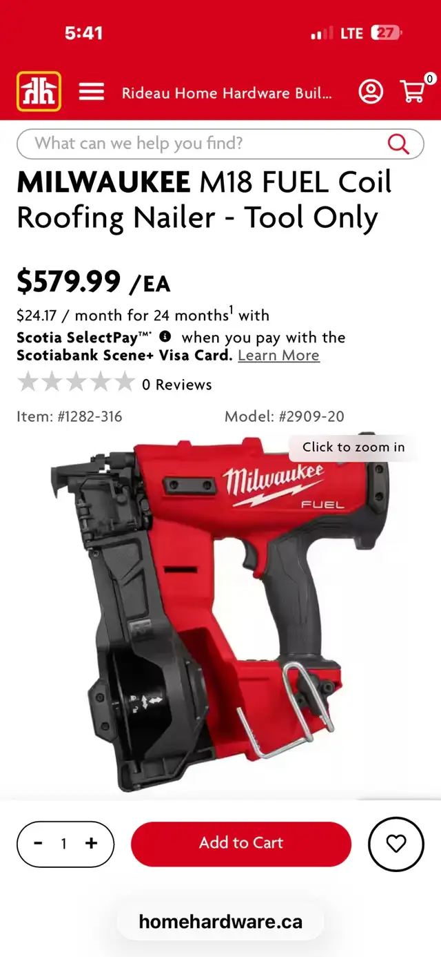 Milwaukee roofing nailer