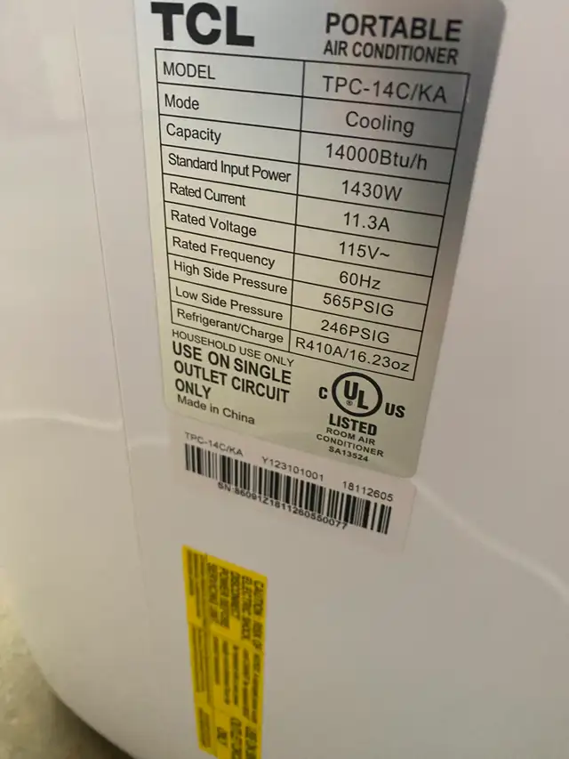 TCL Portable Air Conditioner - Photo 4