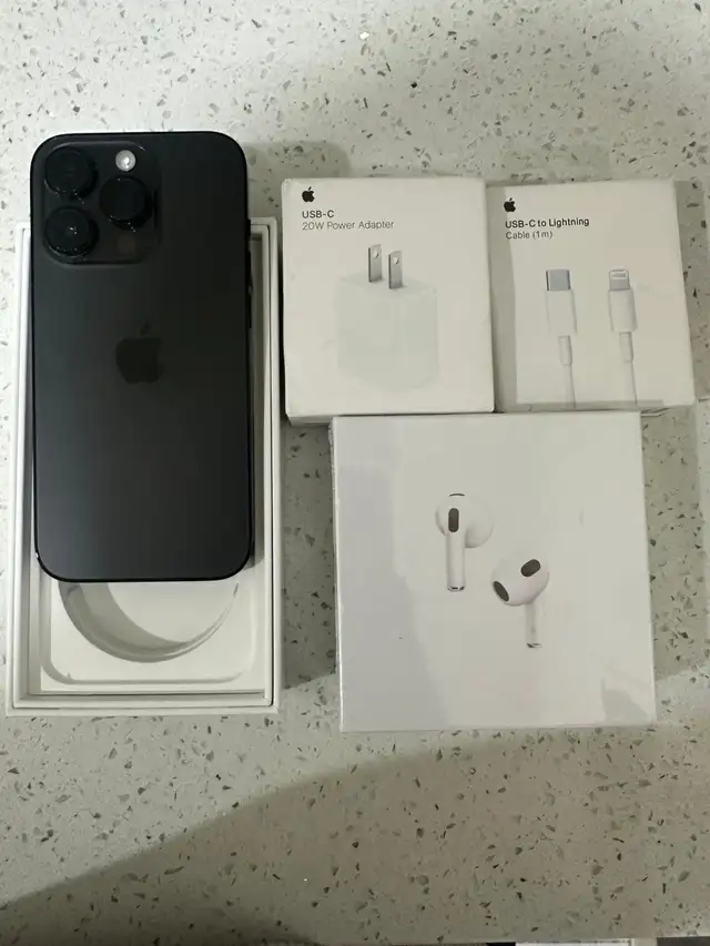 iPhone 14 Pro 128gb Airpods/45W Charger Set/Delivery