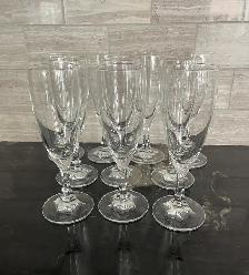 Set of 10 Crystalline Champagne Flutes – Elegant Stemware – Like