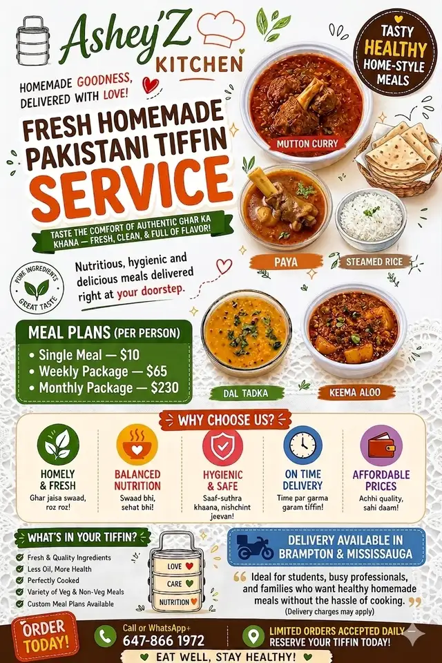 Ashey’Z kitchen and tiffin service