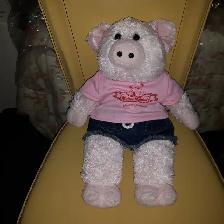 BEAU GRAND COCHON FILLE ROSE NEUF 17'HAUT D'ATELIER TOUTOU$15.00