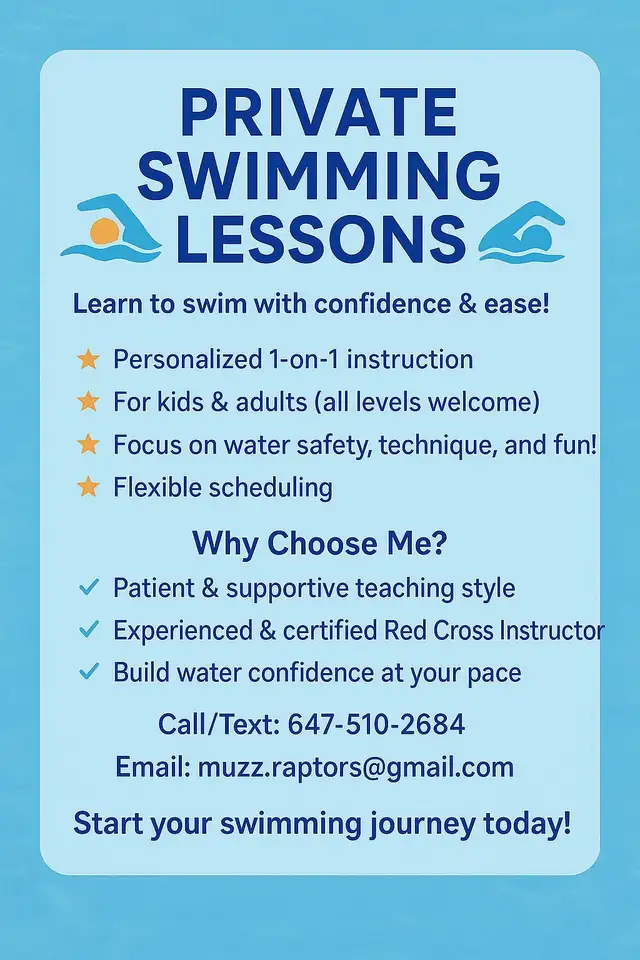 Private swimming lessons