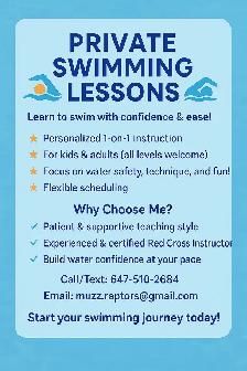 Private swimming lessons