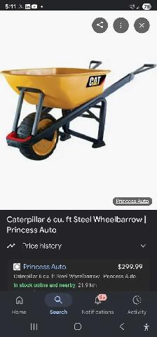Cat wheelbarrow - used - good condition $100